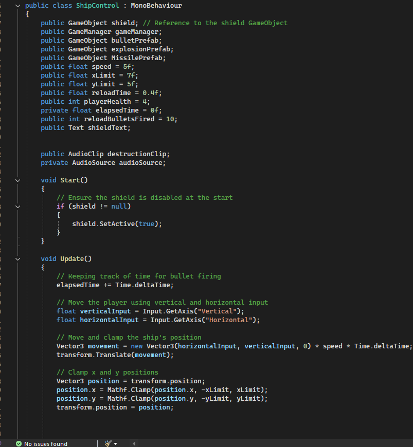 The Ship Control script part 1
