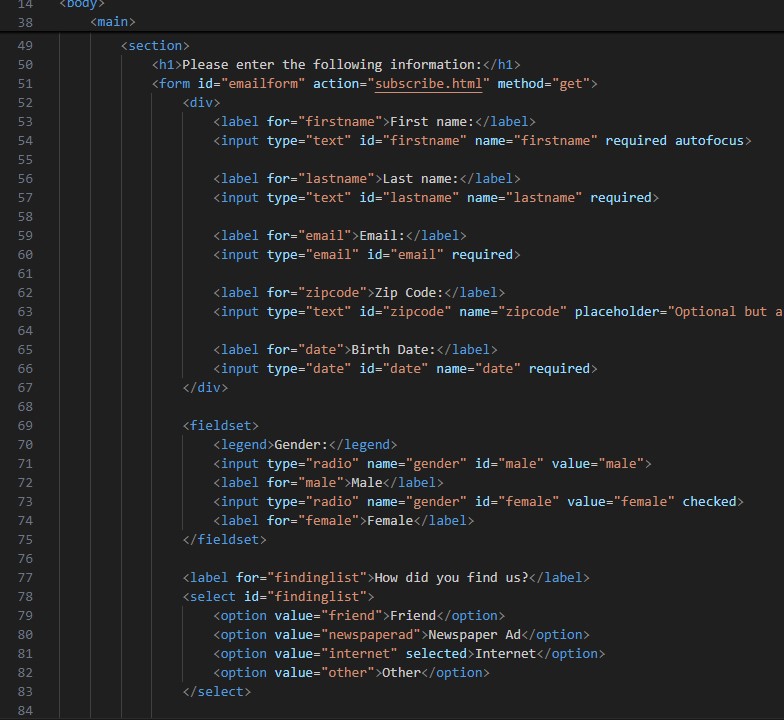 First half of the Html Code for the Mardi Gras Project